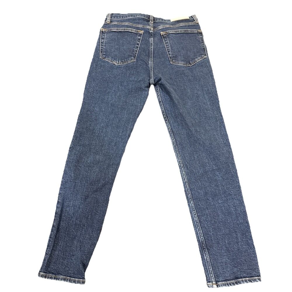 Re/Done Comfort Stretch High Rise Ankle Crop Jeans In Mid 70s. Size 30. - Picture 9 of 11